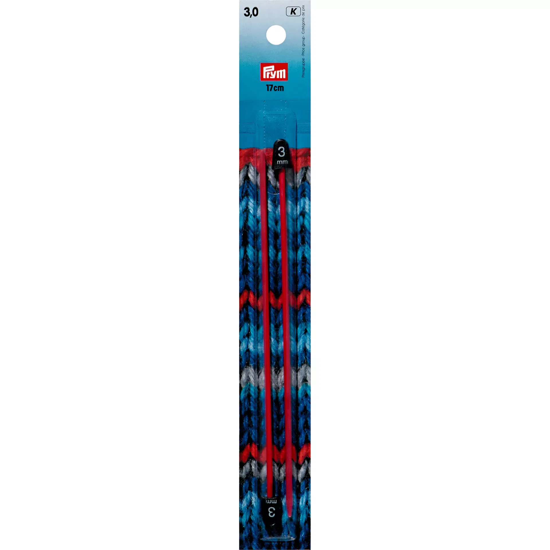 Aiguille à tricoté enfant 17CM PRYM Rouge