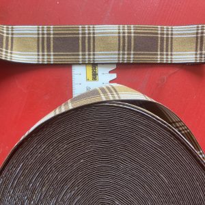 Élastique ceinture motif carreau 40 mm  : le mètre